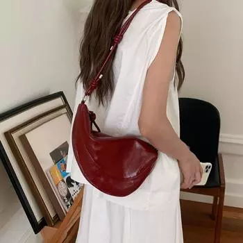 Korean Niche Underarm Bag Women s Summer New Trendy and Fashionable Saddle Bag Casual Red Crossbody Bag Trendy