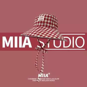 Корейская ретро-шляпа в клетку с двумя сторонами для женщин, летняя и осенняя, для путешествий, солнцезащитная, модная, универсальная, с большими полями, шляпа от солнца 56-58cm синий