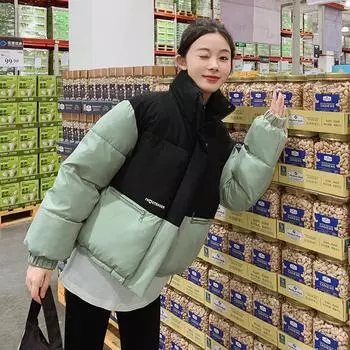 Корейская короткая одежда с хлопковой подкладкой, новый нишевый дизайн для женщин, студенческая одежда для хлеба, маленькие зимние куртки M белый