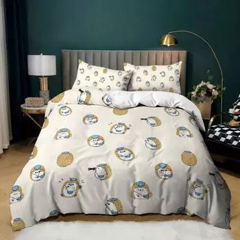 Korean Small Fresh Three-Piece Kit Quilt Cover Ins Wind Bedding 135 * 200 (two-piece set) 90g