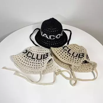 Korean Straw Hat For Women s Beach Outing Sun Hat, Women s Breathable Hollow Fisherman Hat, Large Brim Sun Hat M56-58cm покинуть белый