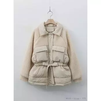 Korean-Style Casual All-Matching Thick Warm Tether Plush Beige All yards