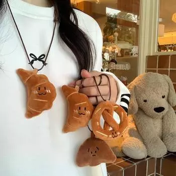 Korean Style Croissant Pendant Necklace Cute Mushroom Sweater Chain Decoration Style 2