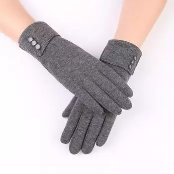 Korean Style Simple Velvet Gloves Five Finger Cycling Driving Gloves Full Finger Mittens Winter хаки