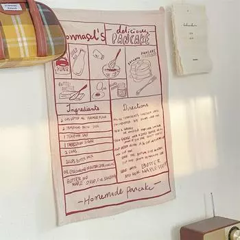 Korean Style Table Napkin Cloth French Printing Wall Tapestry Party Decoration красный