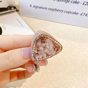 Korean Sweet Crystal Cat Ear Mini Hairpin, Side Hair Clip, Bangs Small Hair Clip for Women