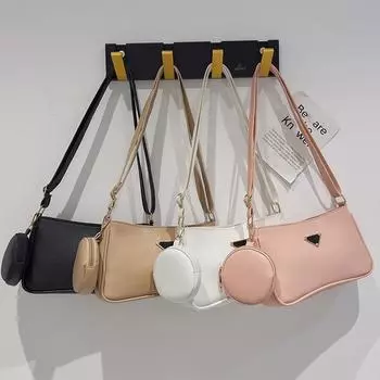 Корейская сумка через подмышку Женская сумка Нишевая дизайнерская сумка Женская свежая сумка через плечо белый