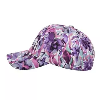 Korean version of big flower baseball cap spring and summer outdoor sun protection sun hat casual trend cap flower hat фиолетовый