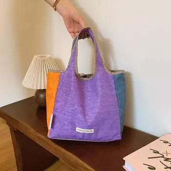 Korean version of casual large-capacity armpit bag women s bag 2024 new simple commuter tote bag versatile shoulder bag серый