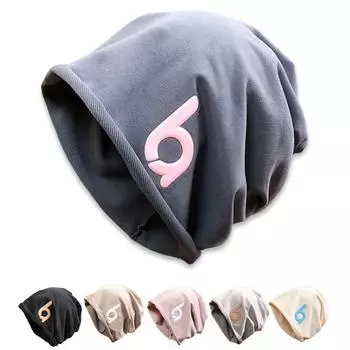 Korean version of cotton digital 6 pile hat female spring and autumn hipster shopping versatile niche bag head hat confinement hat cold hat M56-58cm темно-серого