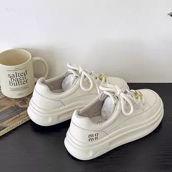 Korean version of fashion cute little white shoes women s 2025 new versatile comfortable lightweight non-slip sports casual little white shoes 35 белый