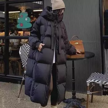 Korean Version of High-quality Thickened White Duck Down Big Quilt 2025 Winter New Down Jacket Women s Long Knee Jacket Tide S