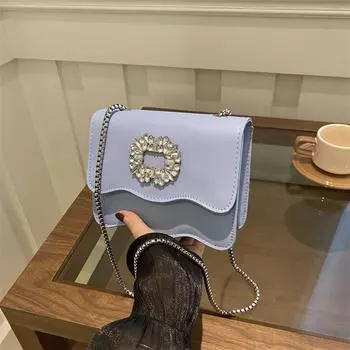 Korean version of simple shoulder bag fashionable simple small square bag 2024 summer new messenger bag casual commuter handbag белый