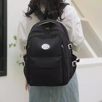 Korean Version Versatile College Student School Bag Female Japanese Campus High School Junior High School Student Backpack Large Capacity Backpack чёрный