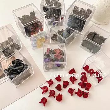 Корейская бархатная мини-заколка для волос для девочек - Love Design, маленькая заколка для челки, детский головной убор.