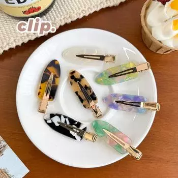 Корейская челка с боковым зажимом, ацетатные женские бесшовные заколки для макияжа, BB шпилька для волос, зажим для челки, зажим в виде утконоса, заколки для волос, женские инструменты для укладки