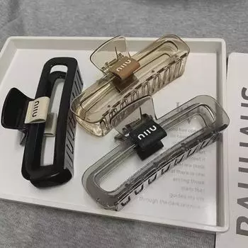 Корейская длинная акриловая заколка для волос на затылке — простой и универсальный дизайн