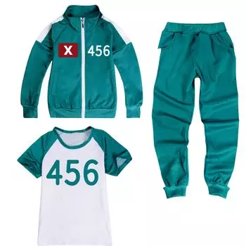 Корейская драма игра косплей одежда комплект из 3 предметов куртка брюки короткий рукав топы корейский фильм корейские драматические товары толстовки повседневная одежда повседневный