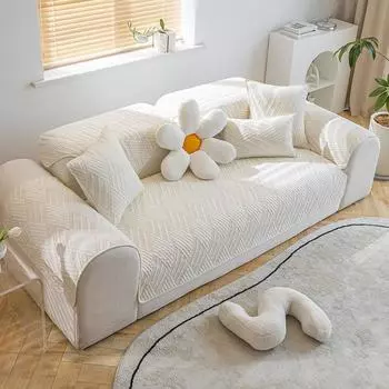 Корейская хлопковая подушка для дивана, универсальный нескользящий чехол для подушки на все сезоны, простой однотонный чехол для дивана 70*70