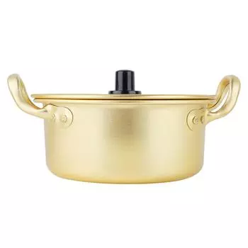 Корейская кастрюля с лапшой рамэн Корейская желтая алюминиевая кастрюля с лапшой быстрого приготовления (20см)