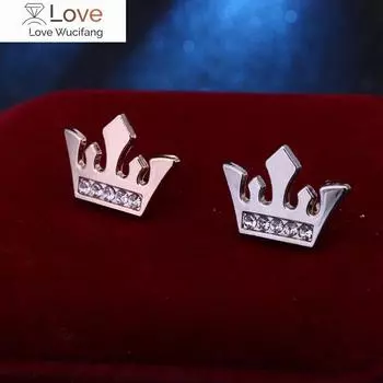 Корейская маленькая брошь с короной, металлическая хрустальная булавка на лацкан, модная мужская брошь на воротник рубашки, значок, броши для женщин, ювелирные аксессуары