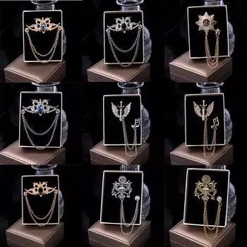 Корейская металлическая цепочка-кисточка-брошь - модный ретро-аксессуар