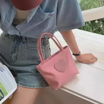 Корейская мини-сумочка из нейлона: Симпатичная, экологичная тканевая сумка для работы и мобильного телефона