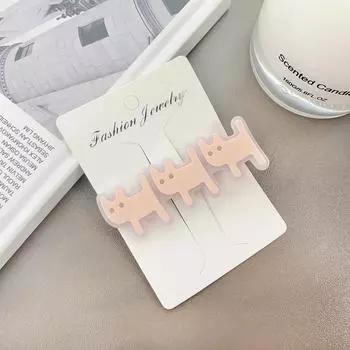 Корейская мода 6,5 см Ацетатный зажим-уточка в виде капли воды Ретро Милые заколки для волос с котятами Заколка для волос для милых девушек Hairpins