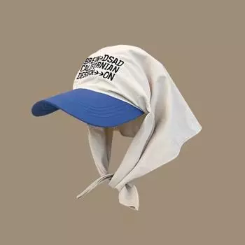 Корейская мода для женщин, хлопковая бандана, шарф, козырек, шляпа с широкими полями, женская летняя пляжная защита от ультрафиолета, пляжные солнцезащитные шляпы 2024 56-58CM чёрный