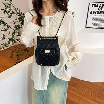 Корейская мода и красивая маленькая женская сумка 2024 года, весна-лето, новый простой трендовый рюкзак на одно плечо