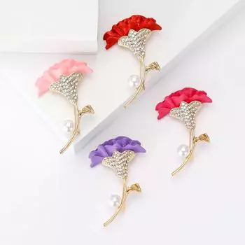 Корейская мода свежая жемчужина гвоздика брошь High Sense Niche Plant Pin женская одежда аксессуары корсаж