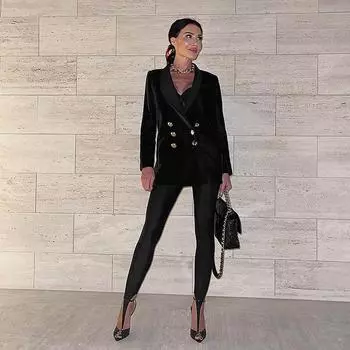 Корейская мода зима черные с высокой талией узкие женские брюки Y2K сексуальные блестящие повседневные клубные леггинсы 2022 длинные S чёрный