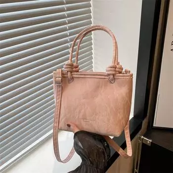 Корейская модная переносная сумка-ведро для женщин 2024 года, новая сумка через плечо, простая модная повседневная сумка-мессенджер для женщин чёрный