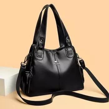 Корейская модная женская сумка осень-зима новая трендовая ручная сумка для мам многослойная большая вместительная сумка через плечо на одно плечо