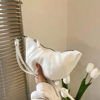 Корейская нишевая простая сумка через плечо женская летняя новинка 2024 года повседневная простая сумка-мессенджер сумка для мобильного телефона чёрный