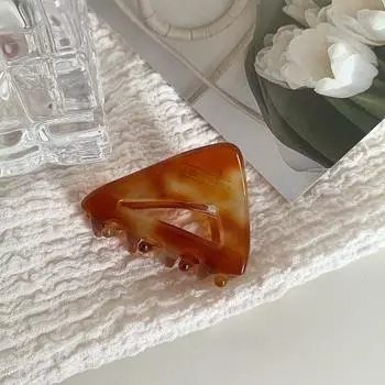 Корейская Новая Мода 2,5 см Мини Треугольная Полая Цветная Заколка для Волос Простая Продвинутая Ацетатная Заколка-Акула Аксессуары для Волос Hair Claws