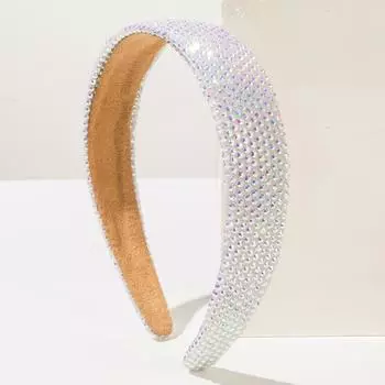 Корейская Новая Простая Мода Темперамент Полный Бриллиантов Широкий Ободок Женские Блестящие Универсальные Аксессуары для Волос