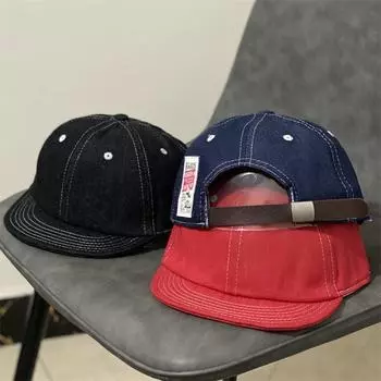 Корейская новая шляпа для активного отдыха, мужская джинсовая бейсболка с короткими полями, женская кепка от солнца Adjustable синий