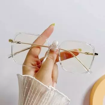 Корейская оправа для очков с защитой от синего света, большой эффект похудения для лица, уличная фотография, плоское зеркало с подсветкой, женские оптические очки для очков