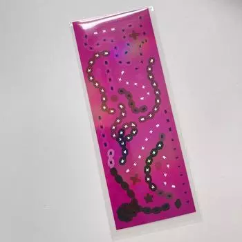 Корейская популярная лазерная цепочка для украшения DIY Goo Card наклейка водонепроницаемая прозрачная нижняя наклейка