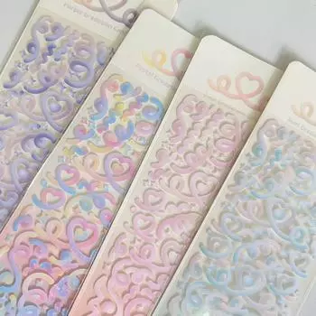 Корейская популярная лента лазерная наклейка постепенное изменение любовь лента наклейка gooka DIY декоративный материал