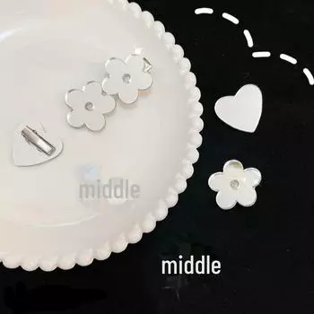 Корейская серебряная заколка-цветок: Модная невидимая заколка 2025 года для женщин Mirror flower invisible clip