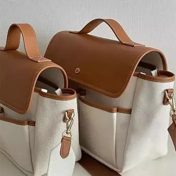 Корейская сумка для мамочек, большая вместимость, сумки для женщин, многофункциональная повседневная детская сумка, сумка-мессенджер для мамочек и подгузников коричневый