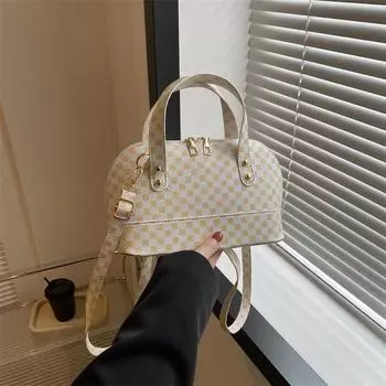 Корейская сумка-ракушка женская сумка 2024 весна новый тренд повседневная портативная сумка через плечо иностранный стиль модная сумка-мессенджер чёрный