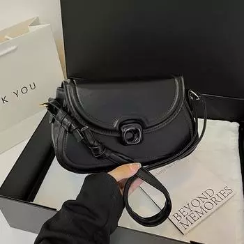 Корейская сумка-седло женская модная сумка через плечо универсальная сумка через плечо маленькая квадратная розовый