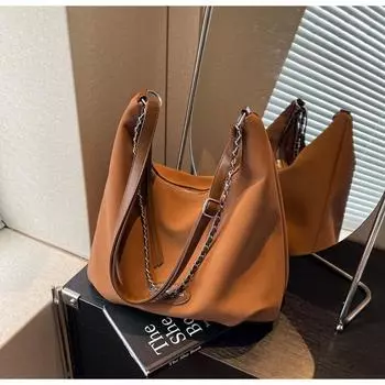 Корейская сумка-тоут в стиле ретро, большая вместительная женская сумка для поездок на работу 2024 года, новая простая сумка-мессенджер для женщин чёрный