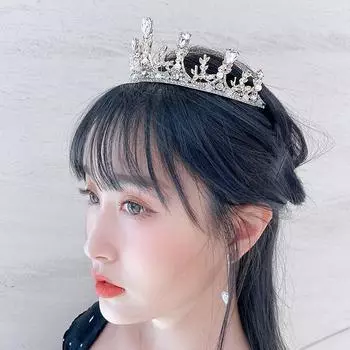 Корейская свадебная тиара, свадебное платье, аксессуары, корона принцессы из бисера ручной работы, тиара, корона