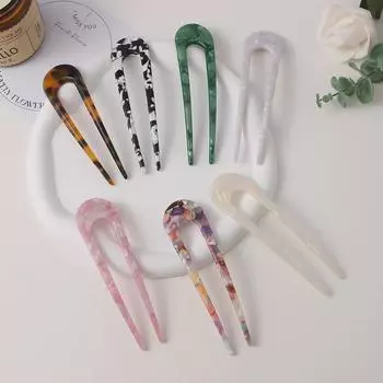 Корейская U-образная шпилька для волос с уксусной кислотой — элегантный ретро-стиль для женщин 11.0 cm