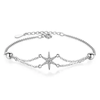 Корейская версия браслета Zircon Hexagram, женские свежие ювелирные аксессуары