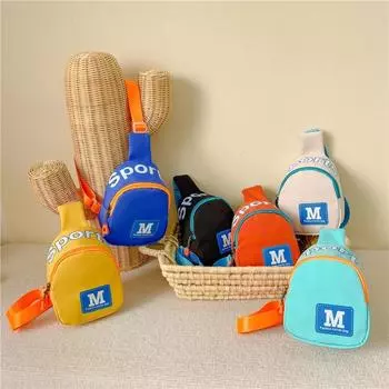 Корейская версия детской сумки, красивая сумка для мальчика с надписью «нагрудная сумка», универсальная сумка для девочек, сумка для пеленальных принадлежностей чёрный